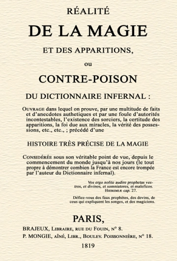 RÉALITÉ DE LA MAGIE ET DES APPARITIONS - ABBÉ SIMONET